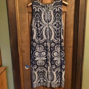 Navy Paisley Dress